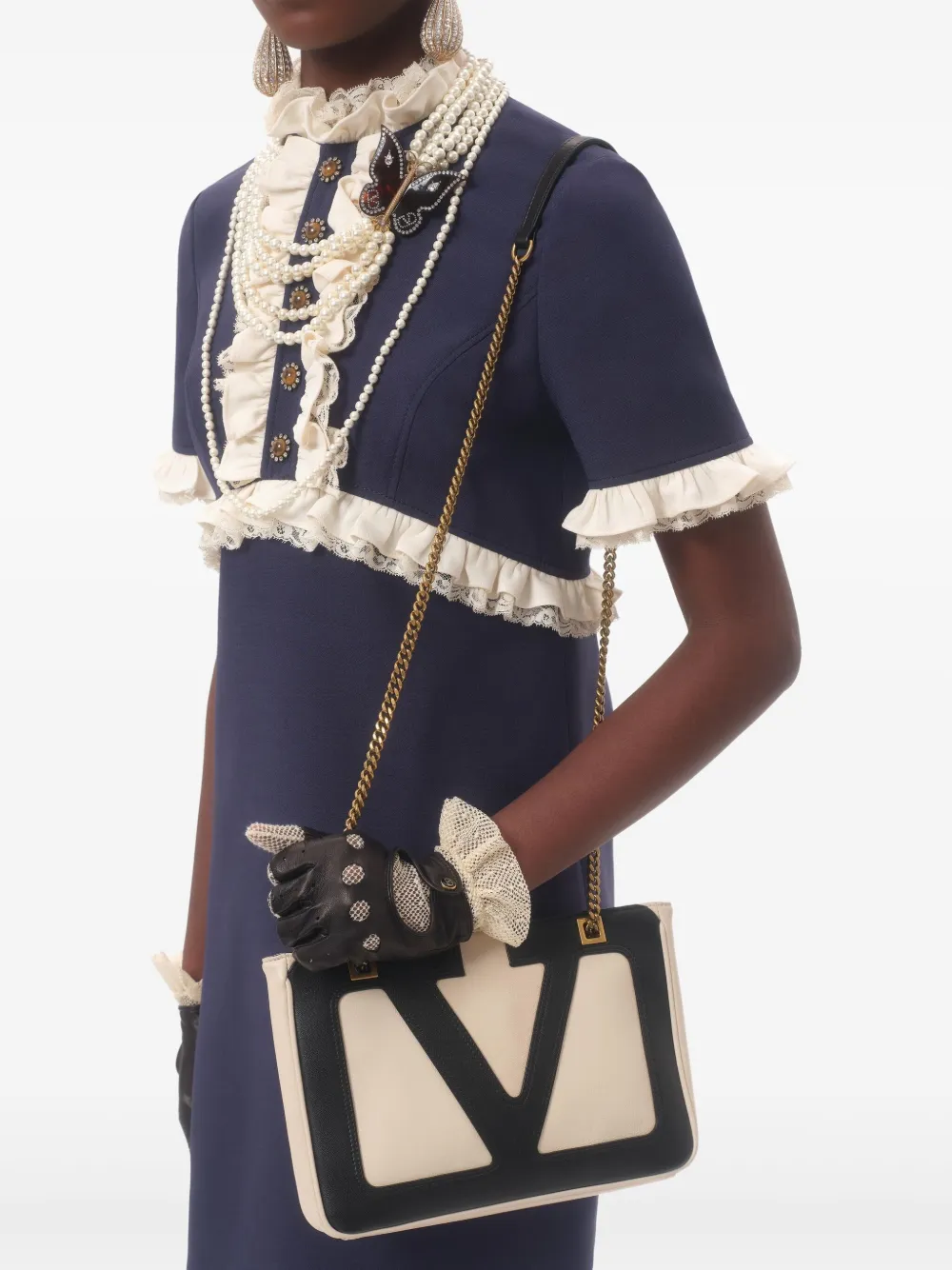 Valentino Garavani Mini-jurk van crêpe Blauw