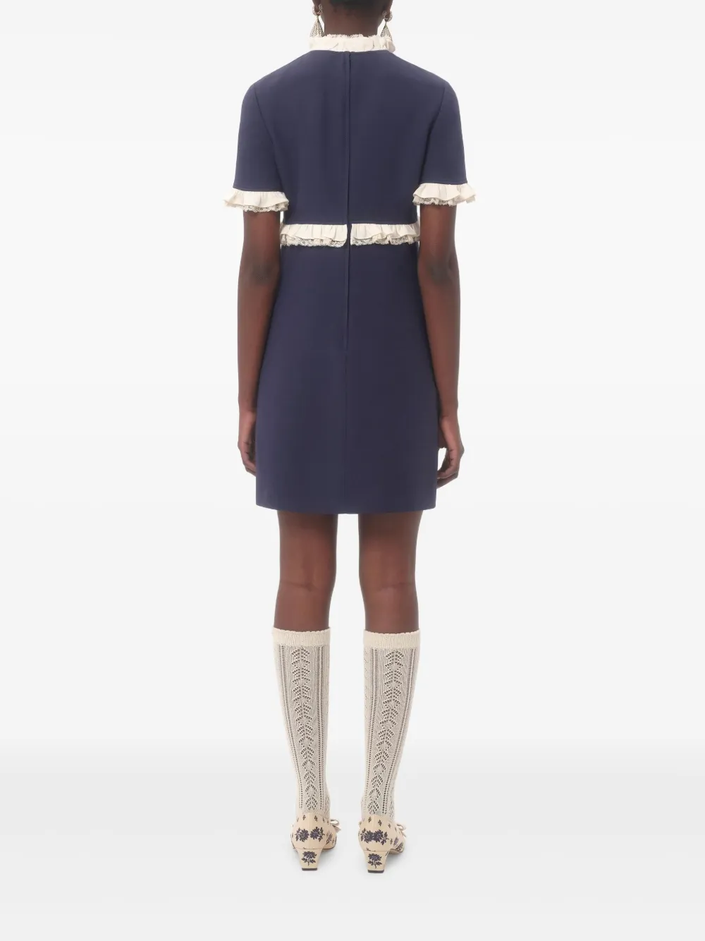Valentino Garavani Mini-jurk van crêpe Blauw