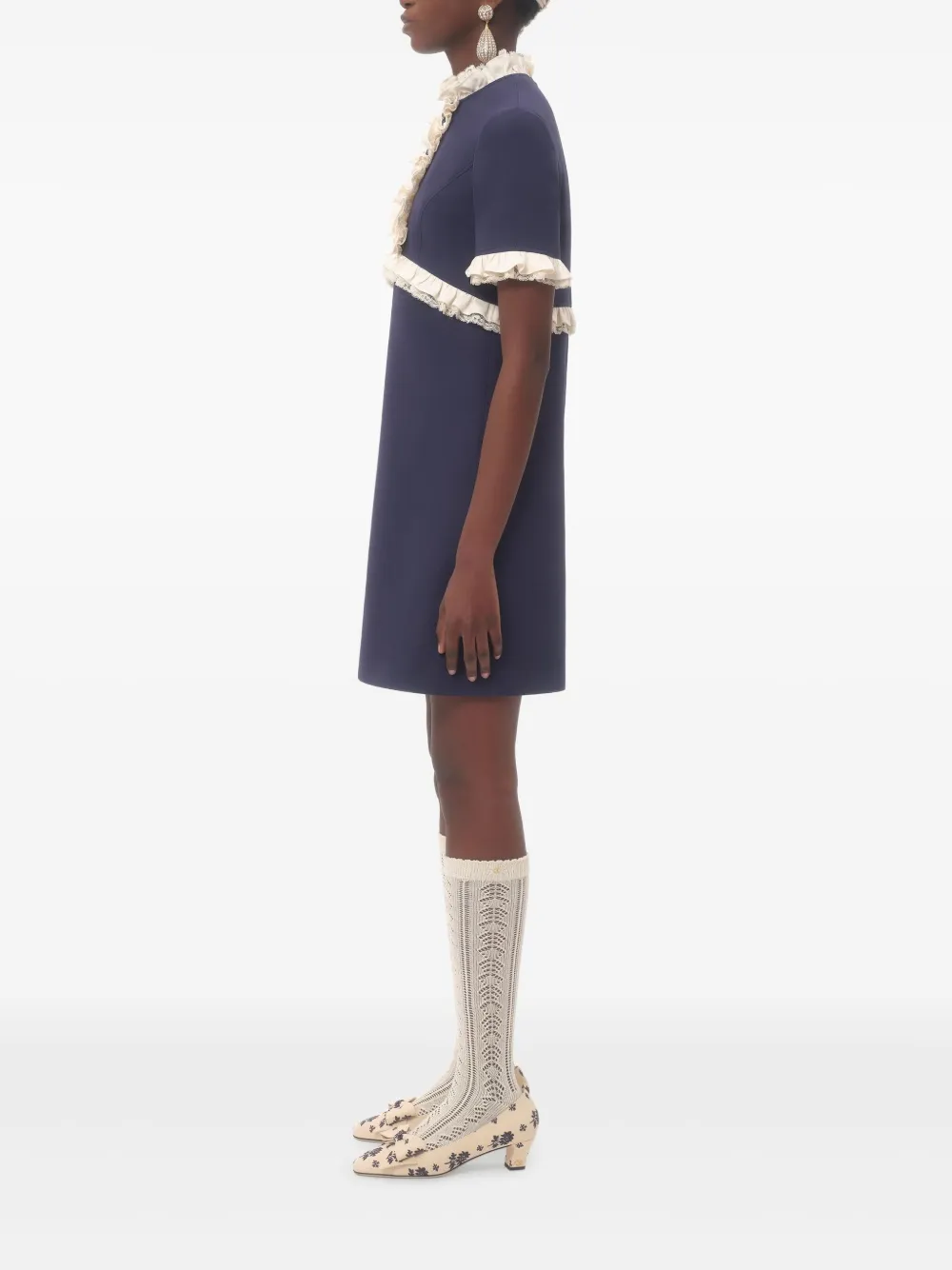 Valentino Garavani Mini-jurk van crêpe Blauw