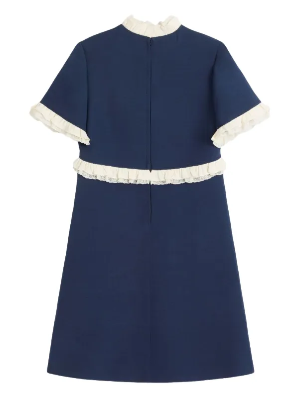 シモンズグランドセール Couture Crepe Garavani Valentino ミニドレス ブルー | ワンピース