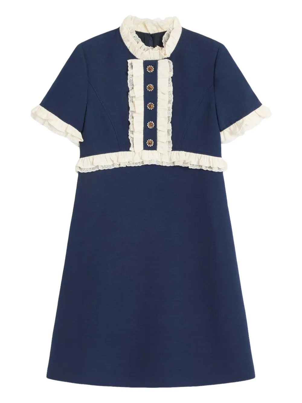 Valentino Garavani Mini-jurk van crêpe Blauw
