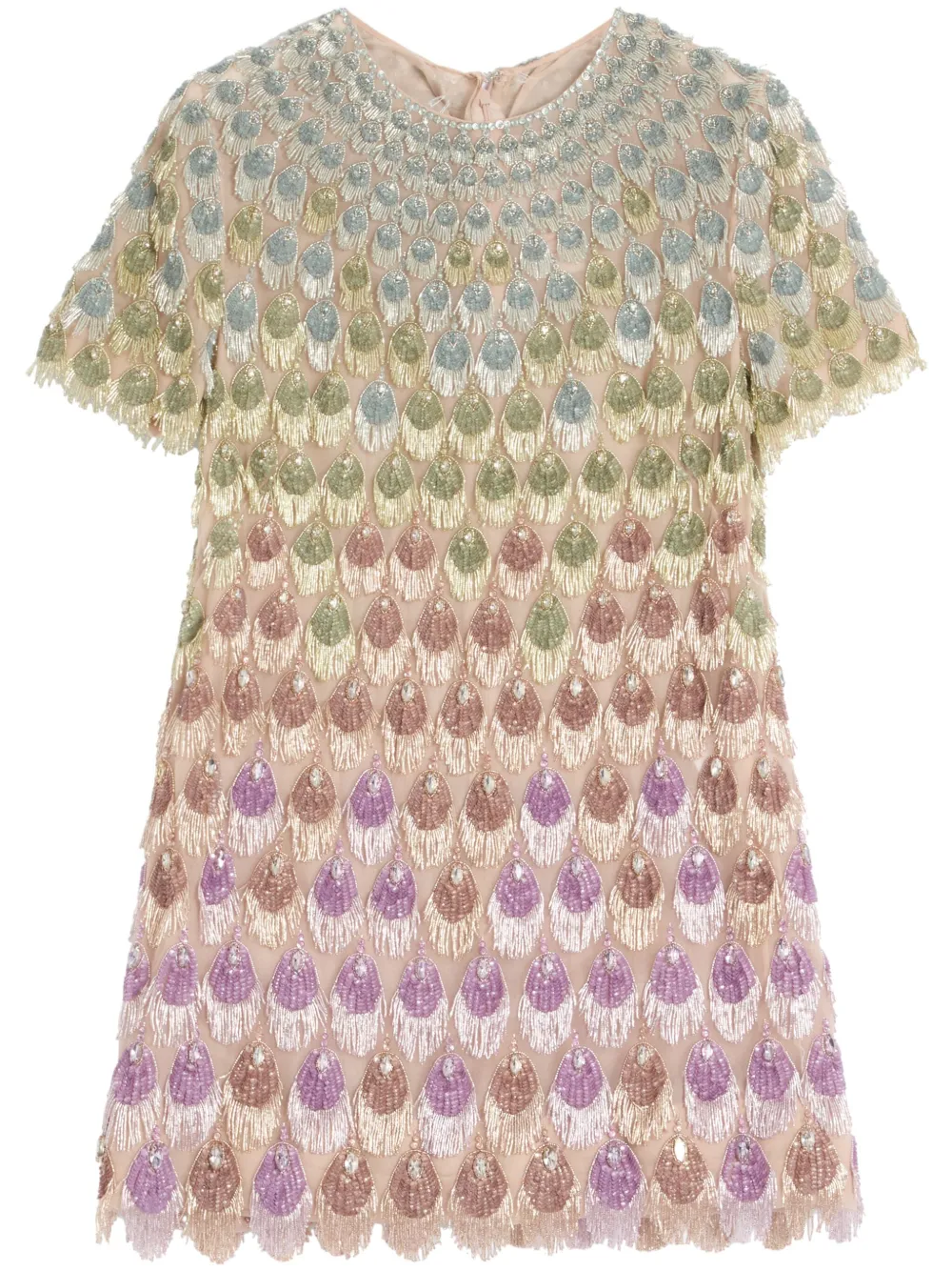 Valentino Garavani embroidered organza mini dress | Purple | Image 1