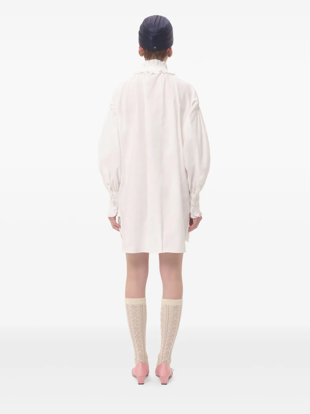 Valentino Garavani Mini-jurk met ruches Wit