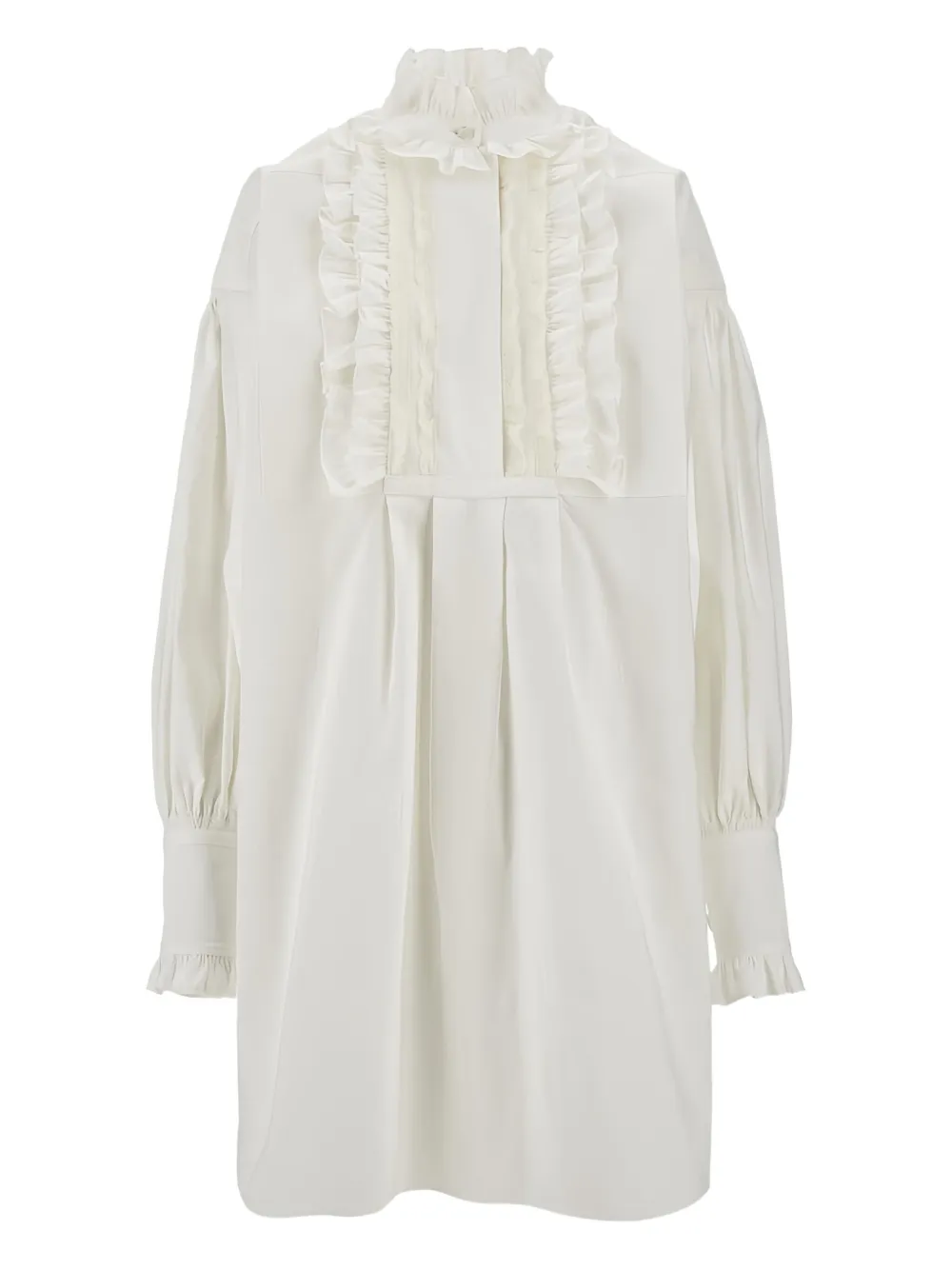 Valentino Garavani Mini-jurk met ruches Wit