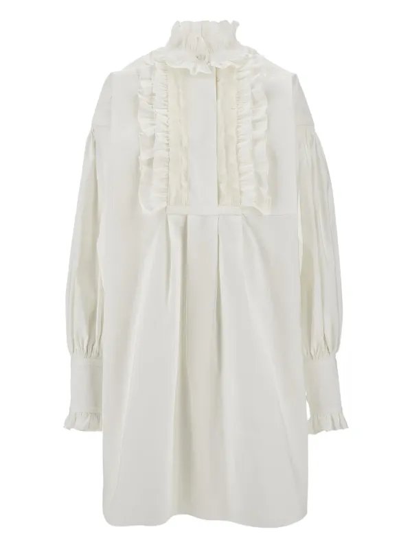 Valentino Garavani ラッフルディテール ミニドレス | ホワイト