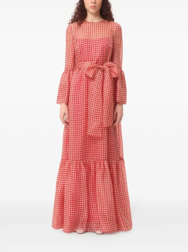 【上品】 Valentino Dress Evening Organza Opticool Vichy Garavani トップス