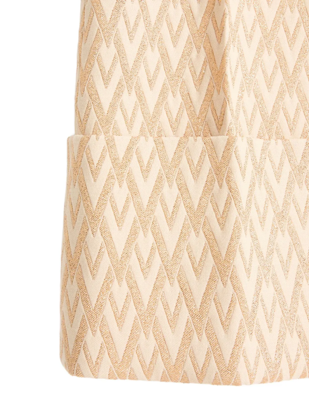 Valentino Garavani Toute La V lurex broek met jacquard - Beige