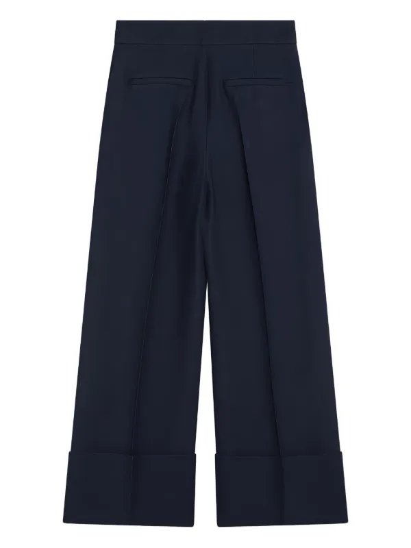 【関税込み】VALENTINO GARAVANI CREPE COUTURE TROUSERS Valentino Garavani Crepe Couture Trousers | Blue | FARFETCH JO