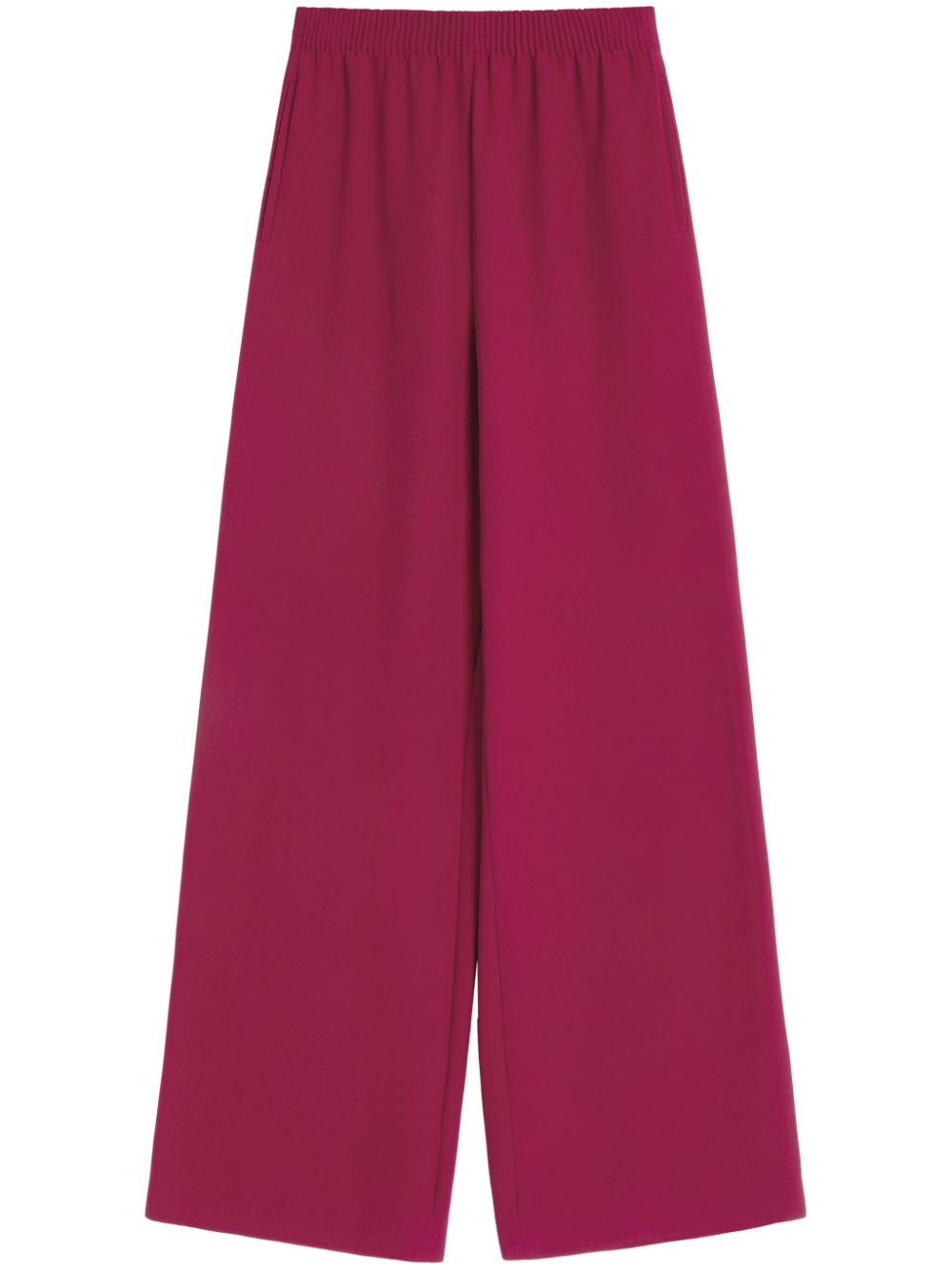 silk flared trousers