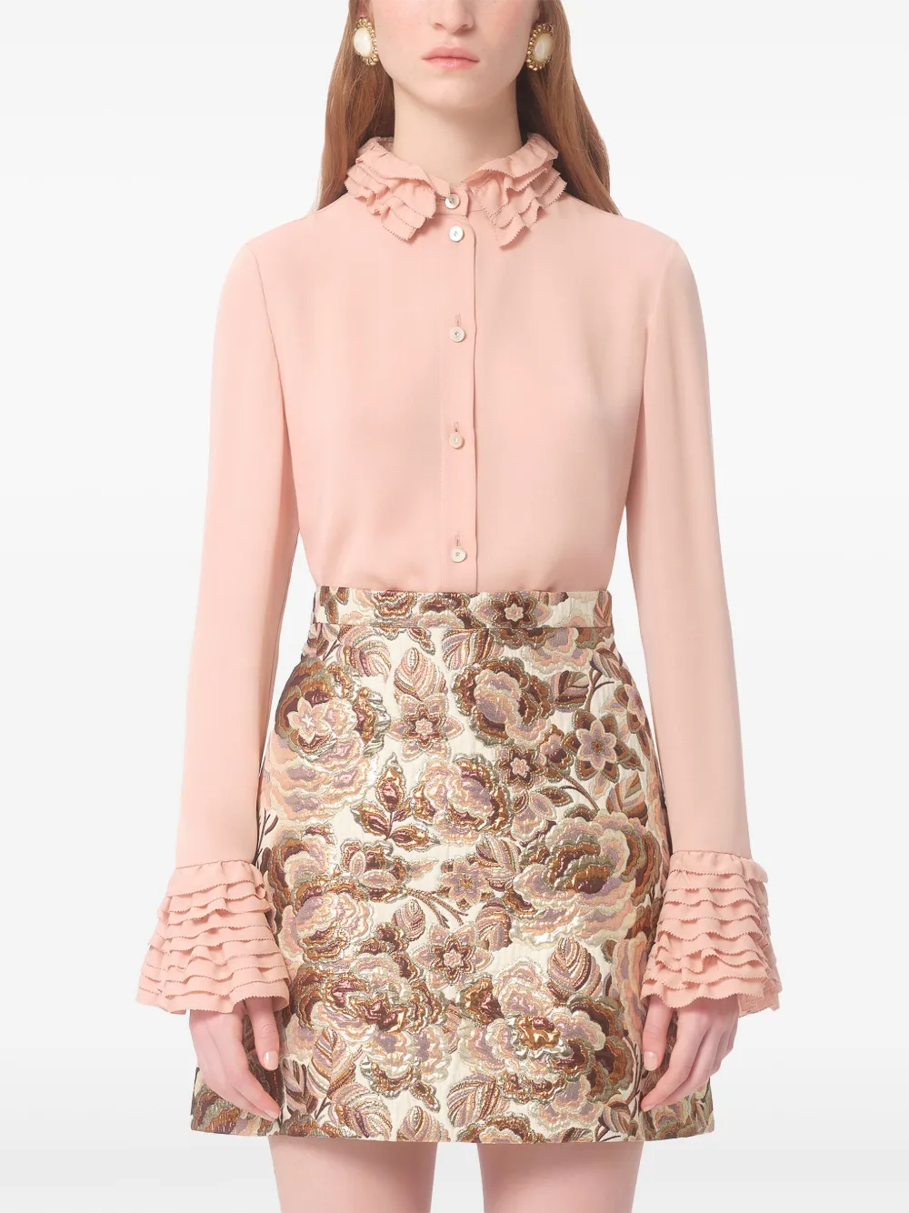 Valentino Garavani Georgette blouse Roze