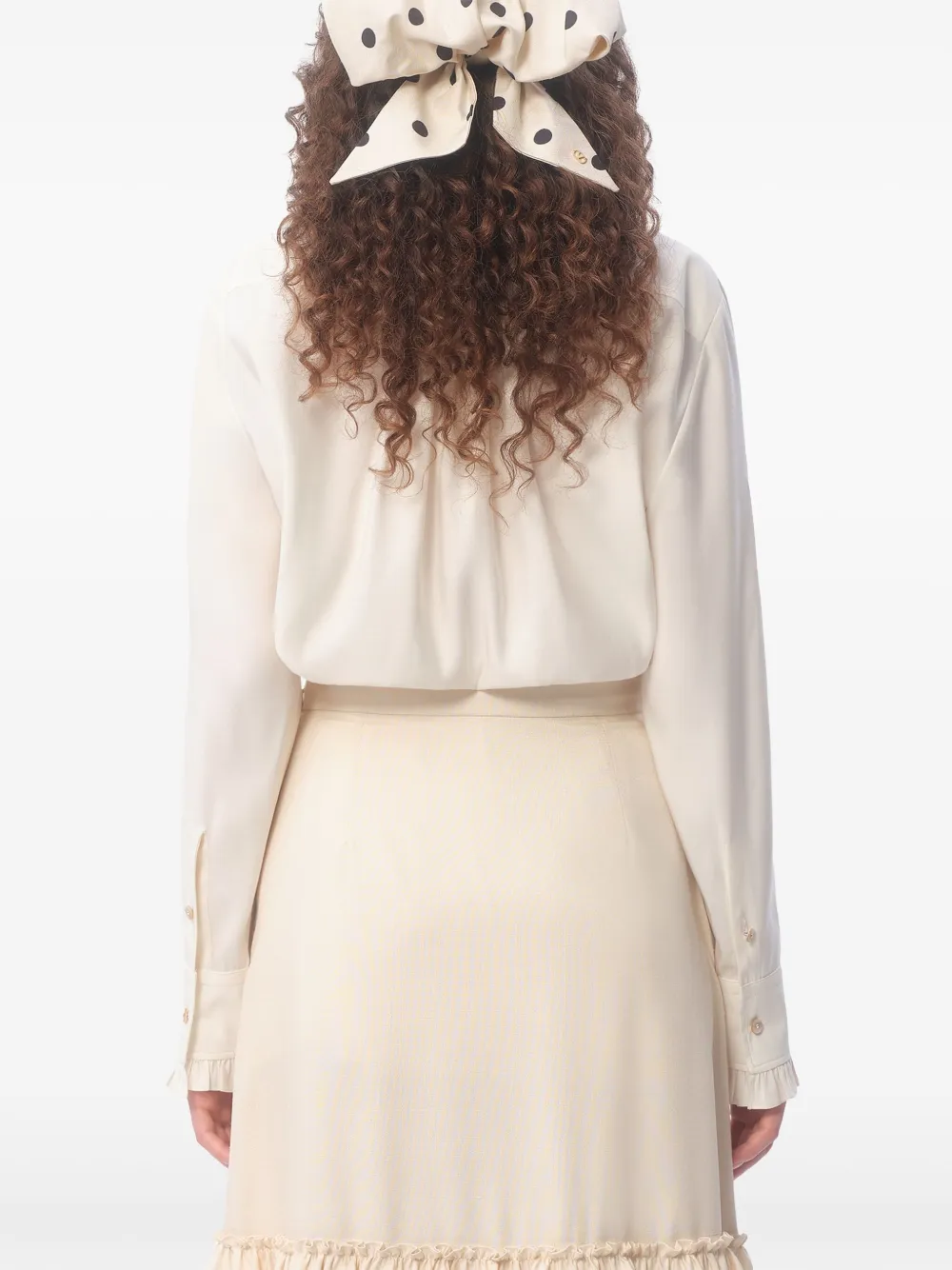 Valentino Garavani Shirt met ruches afwerking Beige