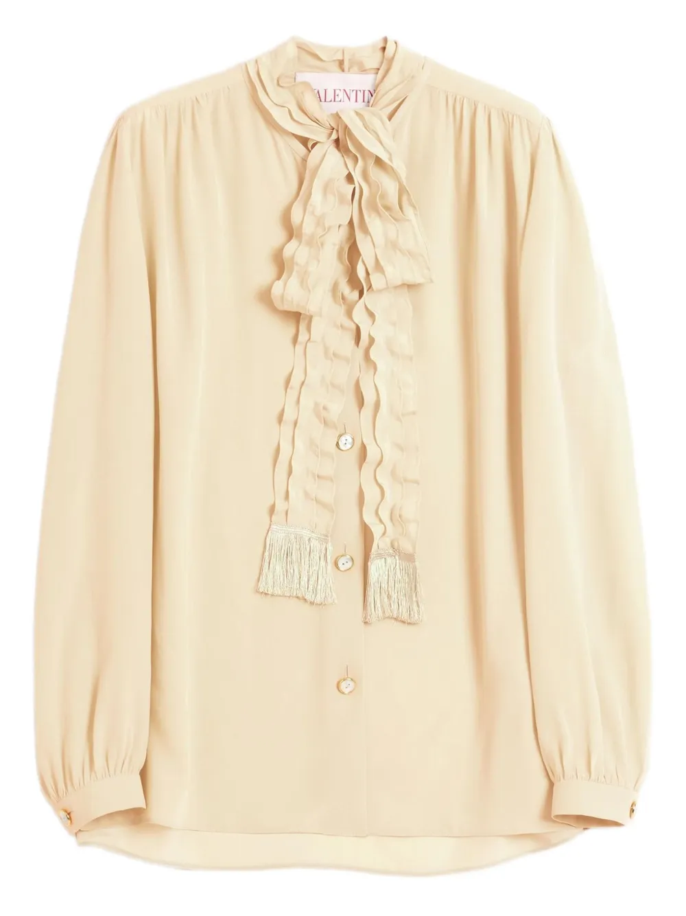 Valentino Garavani Camicia in crêpe de chine | toni neutri | Image 1