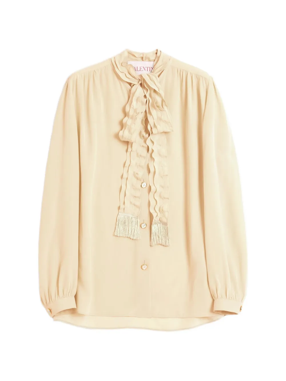 Valentino Garavani Crêpe de chine blouse Beige
