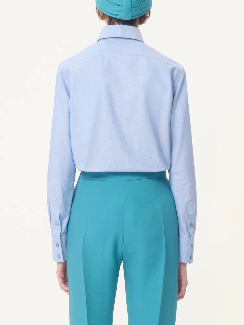 Valentino Garavani Blouse met juwelen knoop Blauw