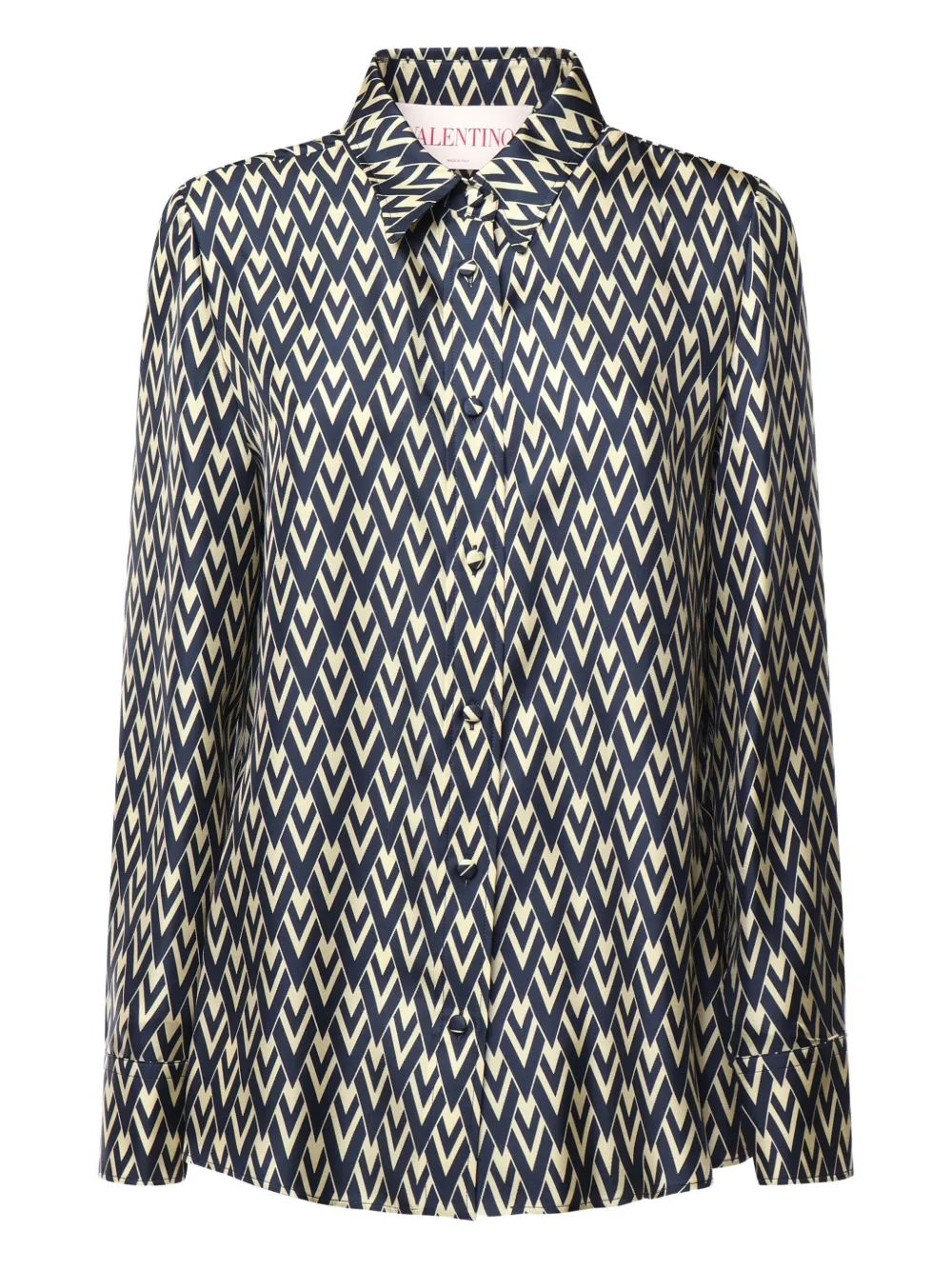 Valentino Garavani トゥッタラ V ツイルシャツ - ブルー Valentino Garavani トゥッタラ V ツイルシャツ - ブルー