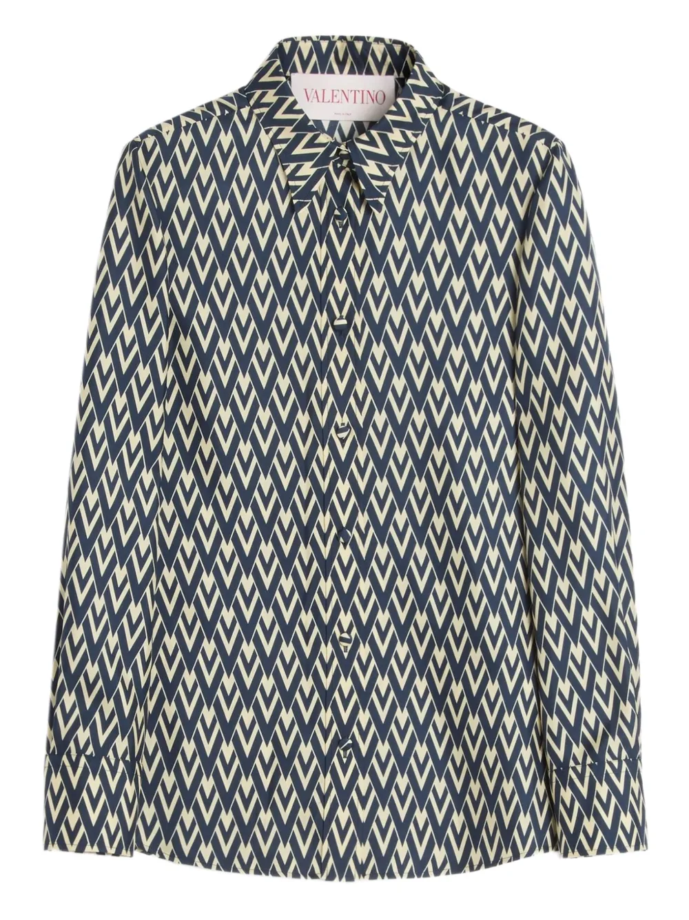 Valentino Garavani トゥッタラ V ツイルシャツ - ブルー Valentino Garavani トゥッタラ V ツイルシャツ - ブルー