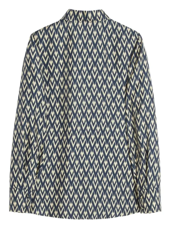 Valentino Garavani トゥッタラ V ツイルシャツ | ブルー | FARFETCH JP