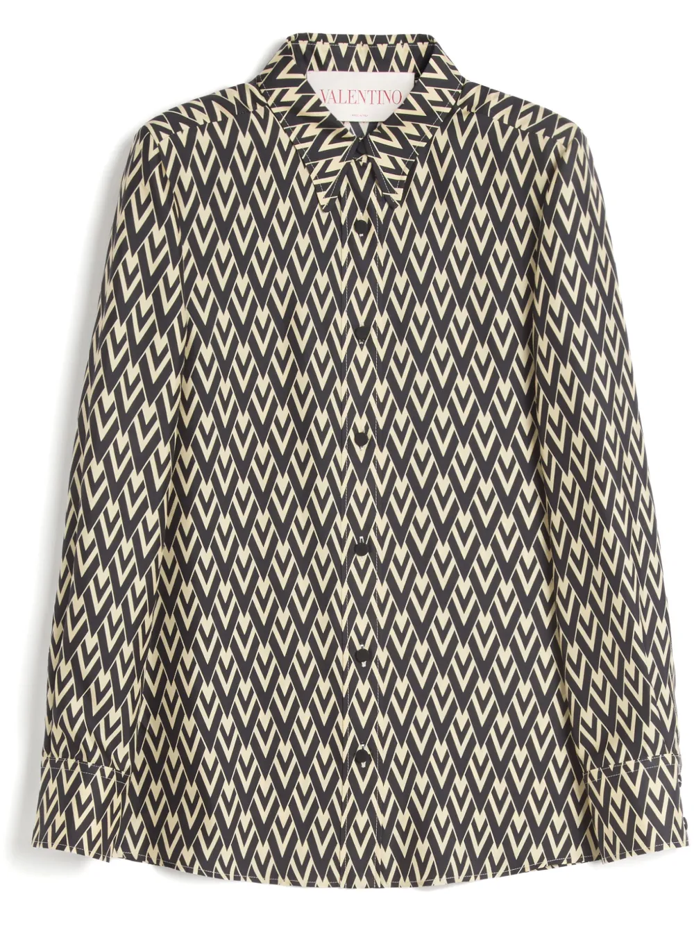 Valentino Toute La V Twill Button-down Shirt In Multi