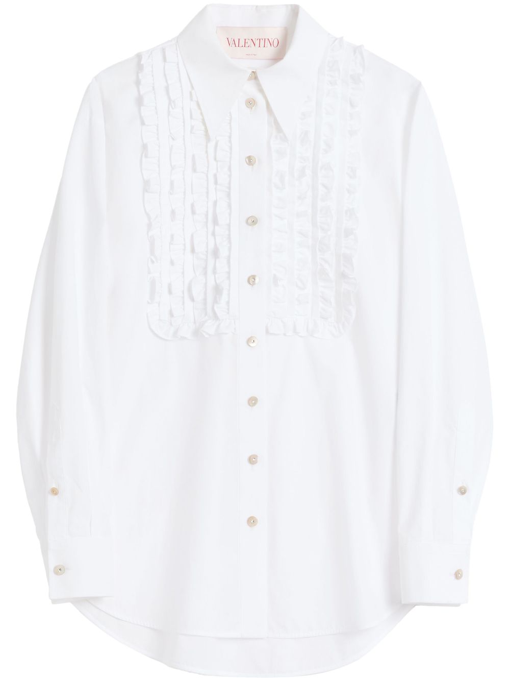 ruffle-detail shirt