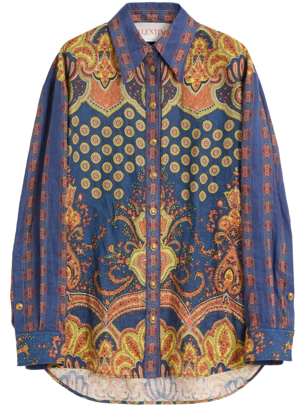 Valentino Garavani Medaglioni Voyage Imaginaire blouse Blauw
