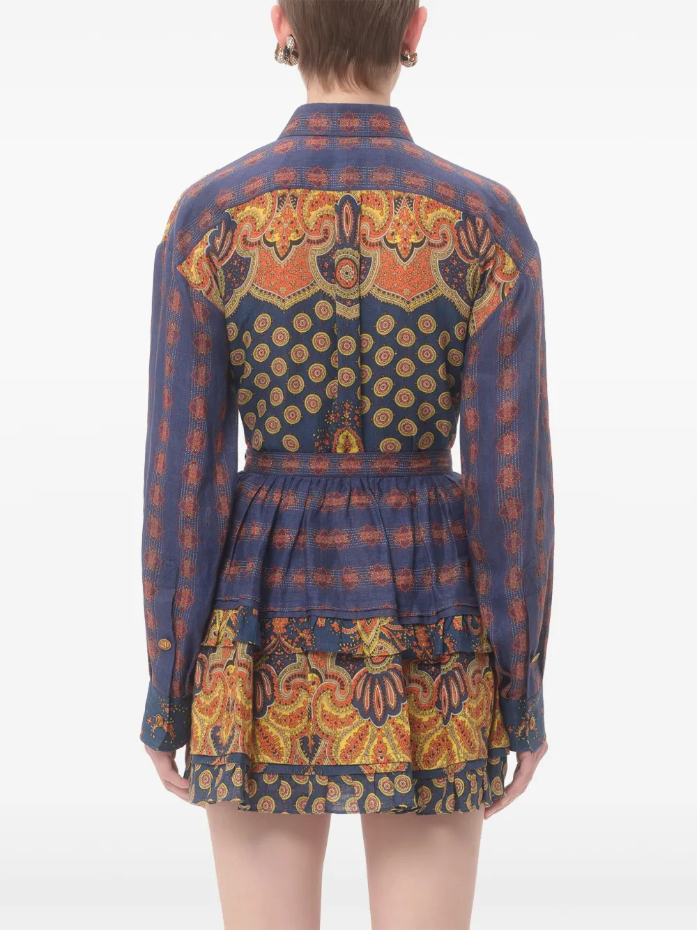 Valentino Garavani Medaglioni Voyage Imaginaire blouse Blauw