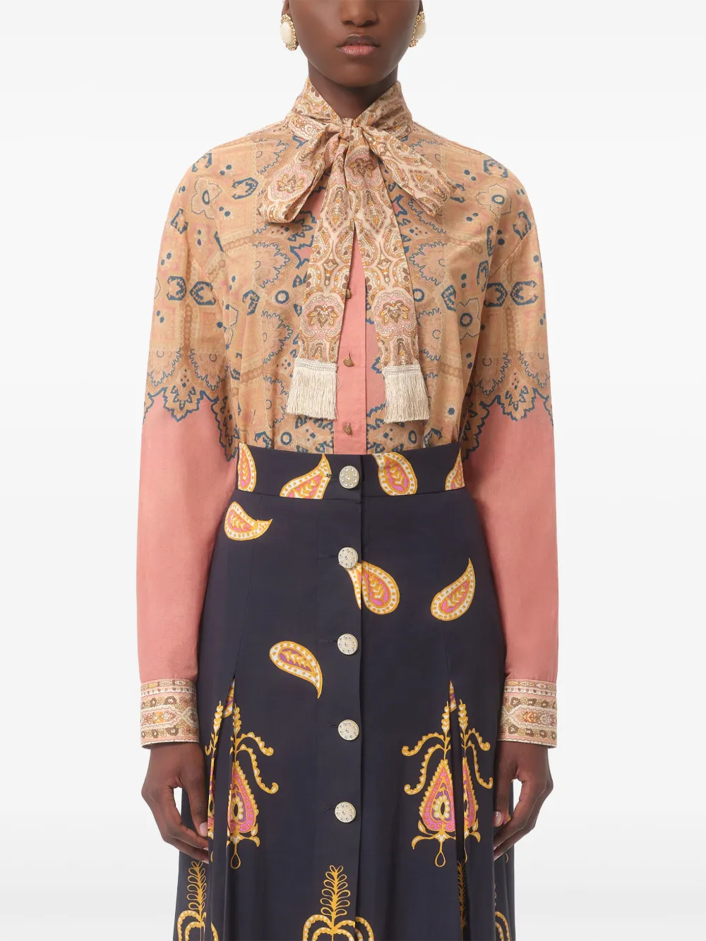 Valentino Garavani Voyage Imaginaire blouse Beige