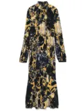 Roberto Cavalli marble-print midi dress - Black