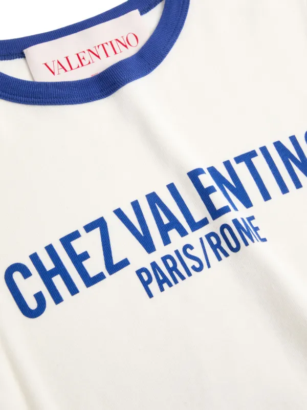 【関税＆送料込み】\"Chez Valentino Garavani\" Print T-Shirt Valentino Garavani Chez-print T-shirt | Red | FARFETCH ID