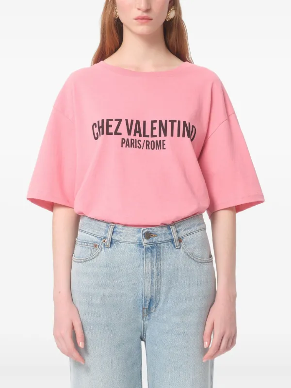 VALENTINOヴァレンティノ プリントTシャツ ピンク オーバーサイズ ロゴ 20180129222910423_215.jpg