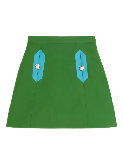 Valentino Garavani mini embellished-button skirt
