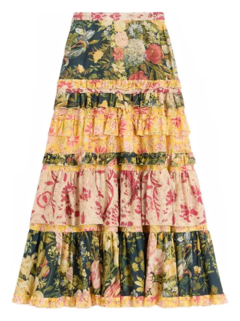 Valentino Garavani Apres L'Hiver tiered mid skirt