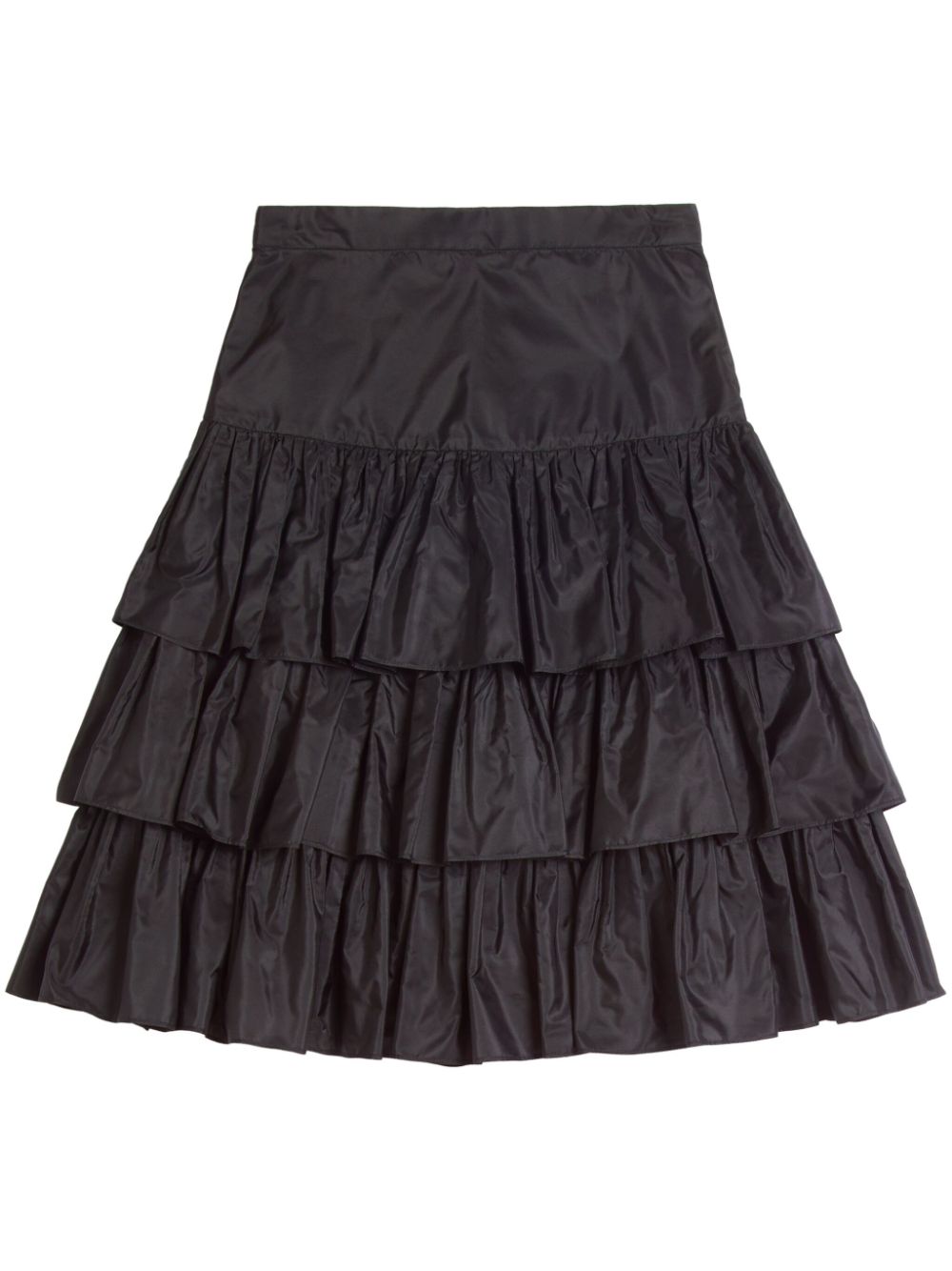 Valentino Garavani ruffled taffeta skirt - Black