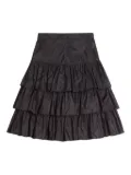 Valentino Garavani ruffled taffeta skirt - Black
