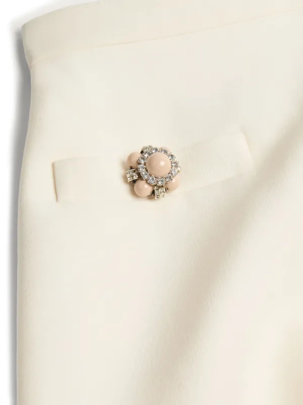 Valentino Garavani Crepe Couture Mini Skirt | Neutrals