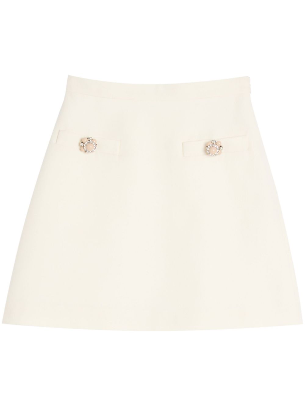 Valentino Garavani Crêpe Couture mini-rok Wit