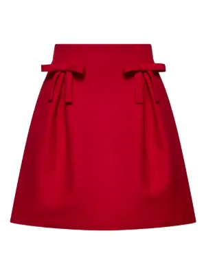 【関税＆送料込み】Valentino Garavani Red Silk Skirt Valentino Red Silk Skirt | italist