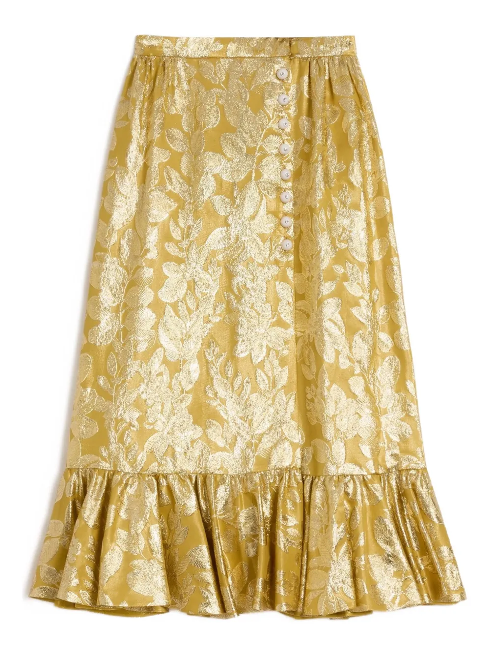 Valentino Garavani Rock mit Zierknöpfen - Gelb