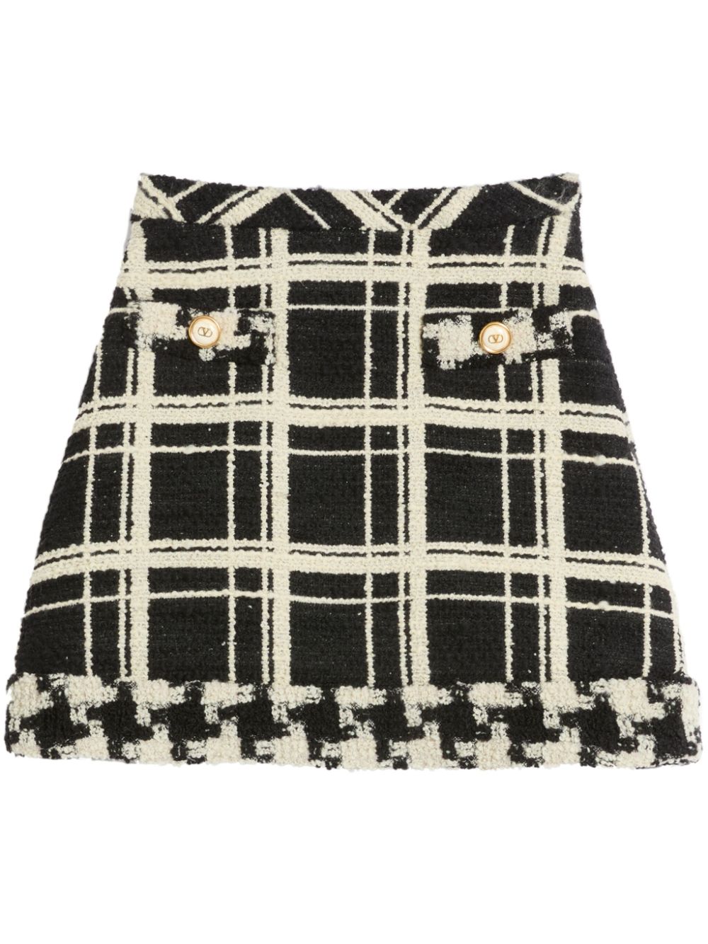 checked tweed skirt