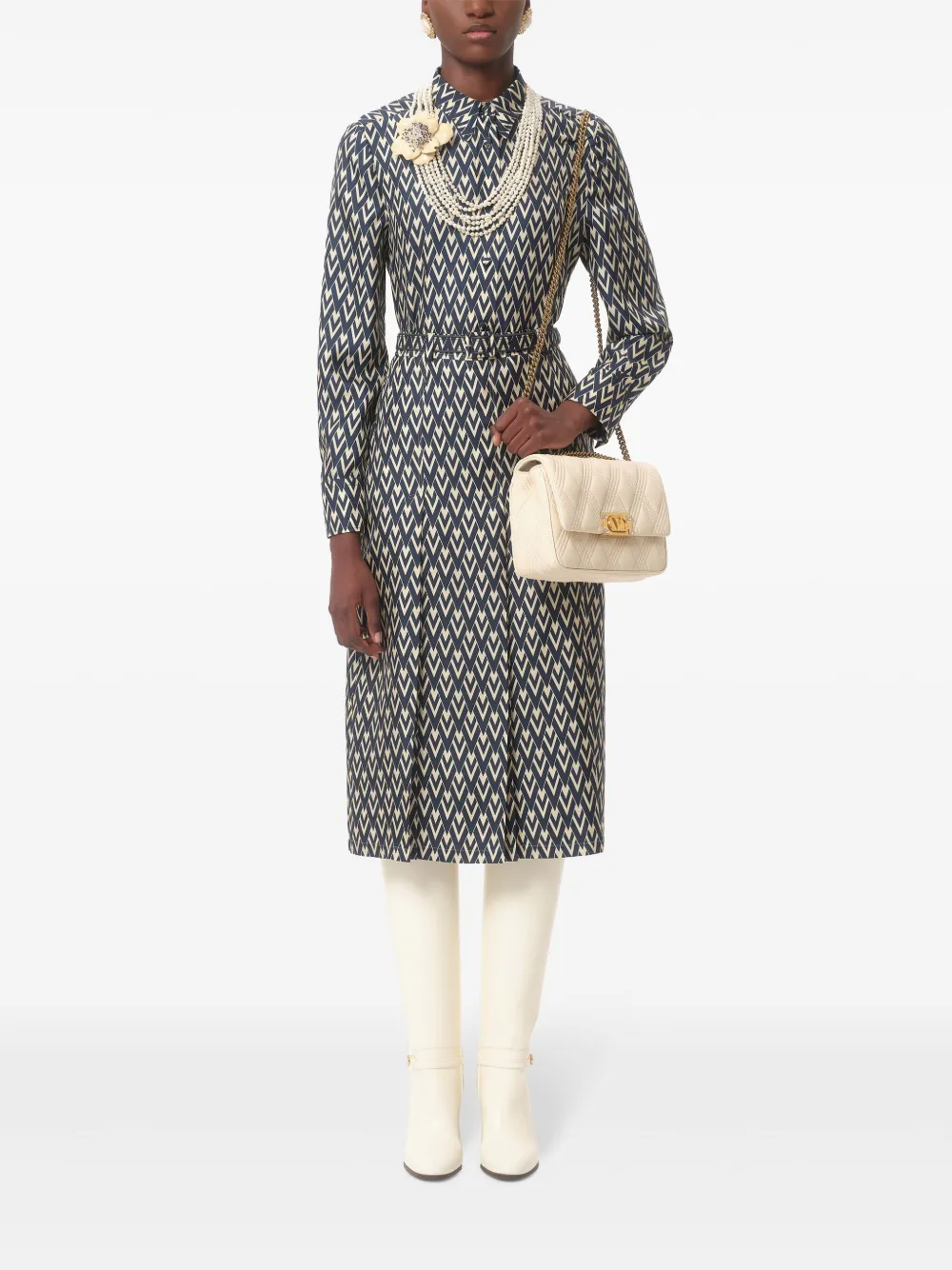 Valentino Garavani Toute La V midi-rok Blauw