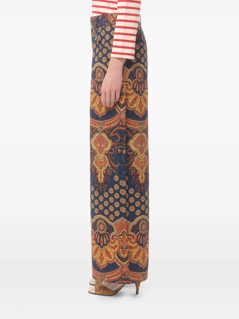 Valentino Garavani Jeans met paisley-print Blauw