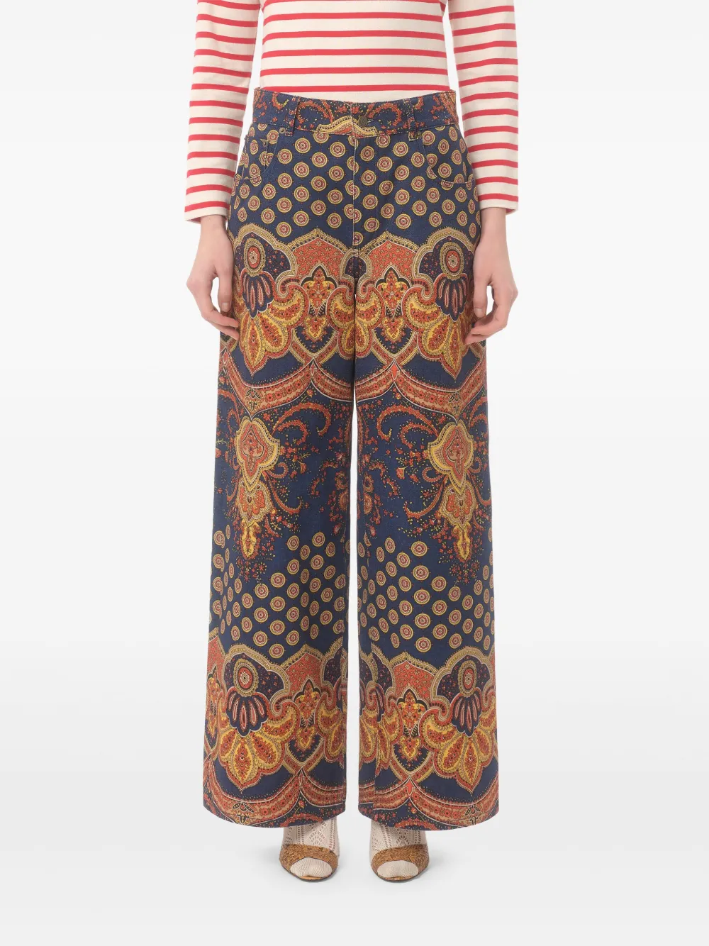 Valentino Garavani Jeans met paisley-print Blauw