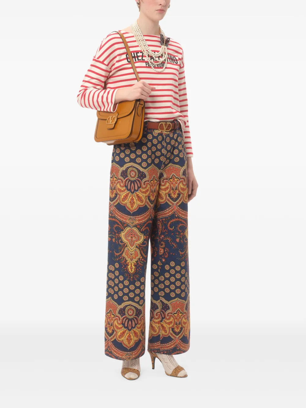 valentinogaravani Valentino Garavani Jeans met paisley-print - Blauw
