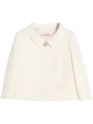 VALENTINO GARAVANI♡ドレスジャケット 23AW】VALENTINO/ 花柄刺繍入りチュール イリュージョンドレス