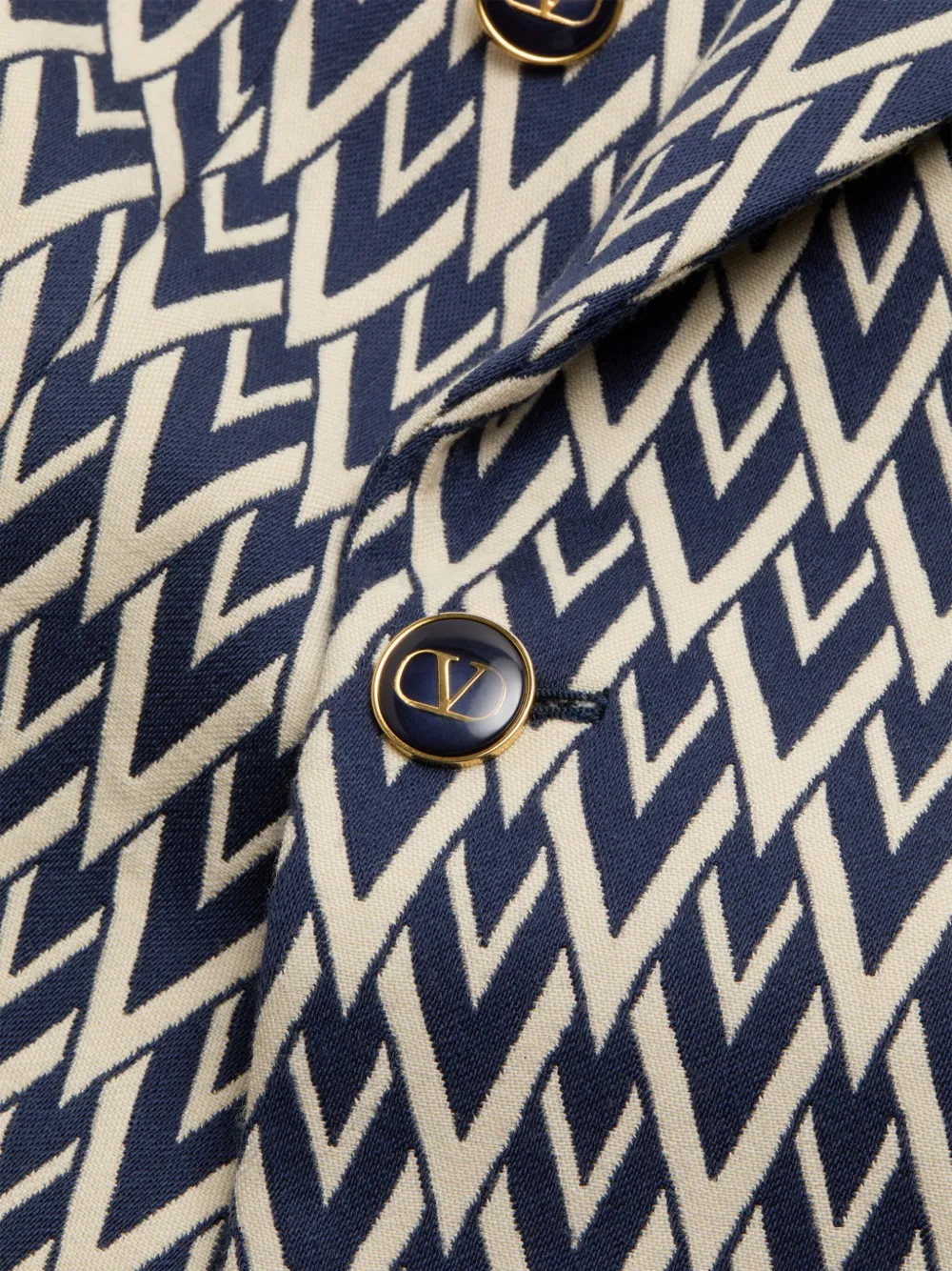 Valentino Garavani Toute La V blazer met jacquard Blauw