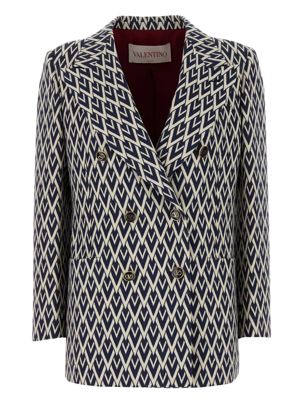 Valentino Garavani Toute La V blazer met jacquard Blauw