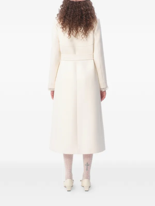 Valentino Garavani Drill Double Coat | White | FARFETCH