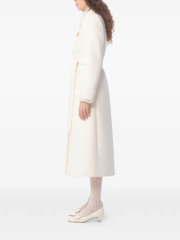 Valentino Garavani Drill Double Coat | White | FARFETCH