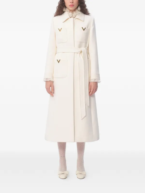 Valentino Garavani Drill Double Coat | White | FARFETCH