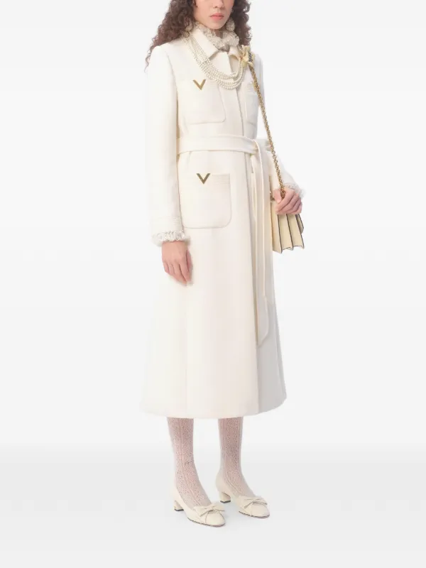 Valentino Garavani Drill Double Coat | White | FARFETCH