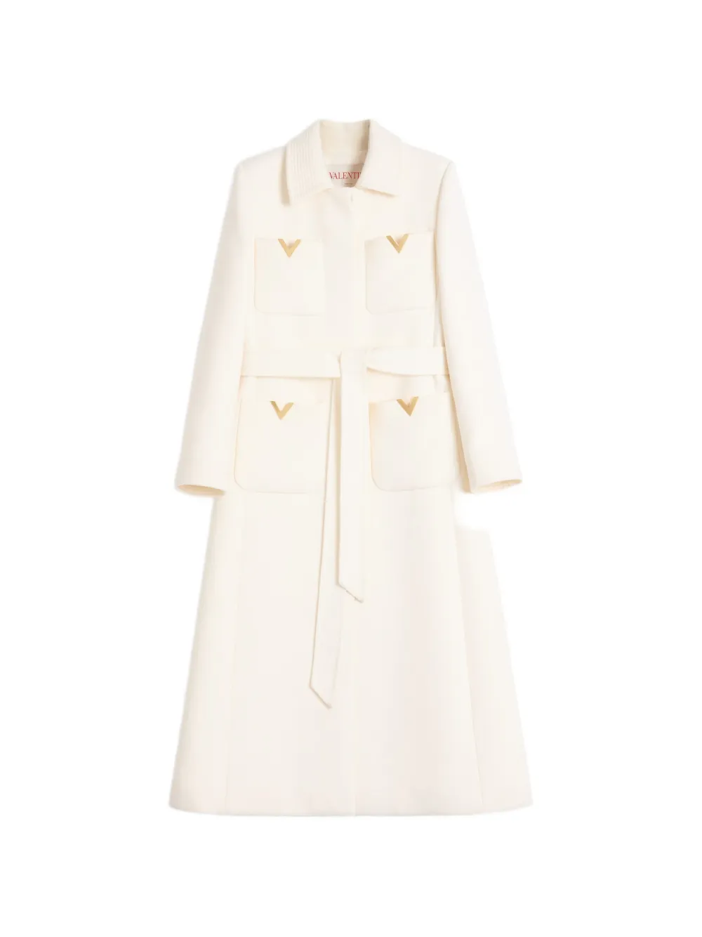 Valentino Garavani Drill mantel met dubbele rij knopen Wit